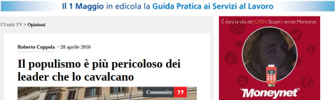 Il populismo è più pericoloso dei leader che lo cavalcano