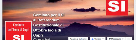 Nasce il Comitato dell'Isola di Capri per il SI al Referendum